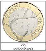5 euro Finland 2011 LAPLAND, Postzegels en Munten, Ophalen of Verzenden, 5 euro, Finland