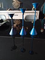Set van 3 kaarshouders, Ophalen of Verzenden, Zo goed als nieuw, Blauw