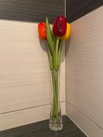 Vaas met houten tulpen, Maison & Meubles, Accessoires pour la Maison | Vases, Comme neuf, Moins de 50 cm, Autres couleurs, Enlèvement ou Envoi