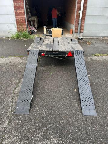 Aanhangwagen voor motor met zijspan – inclusief oprijplaten,