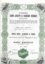 Fonderies Saint-Joseph & Samson Réunies -, Action, Enlèvement ou Envoi, 1950 à 1970