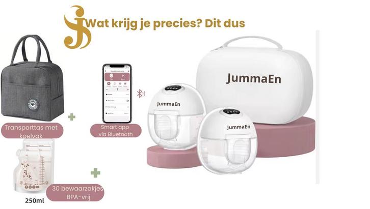 Jummaen Duo ultrastille draadloze borstkolfset, Kinderen en Baby's, Babyvoeding en Toebehoren, Nieuw, Borstkolf, Verzenden