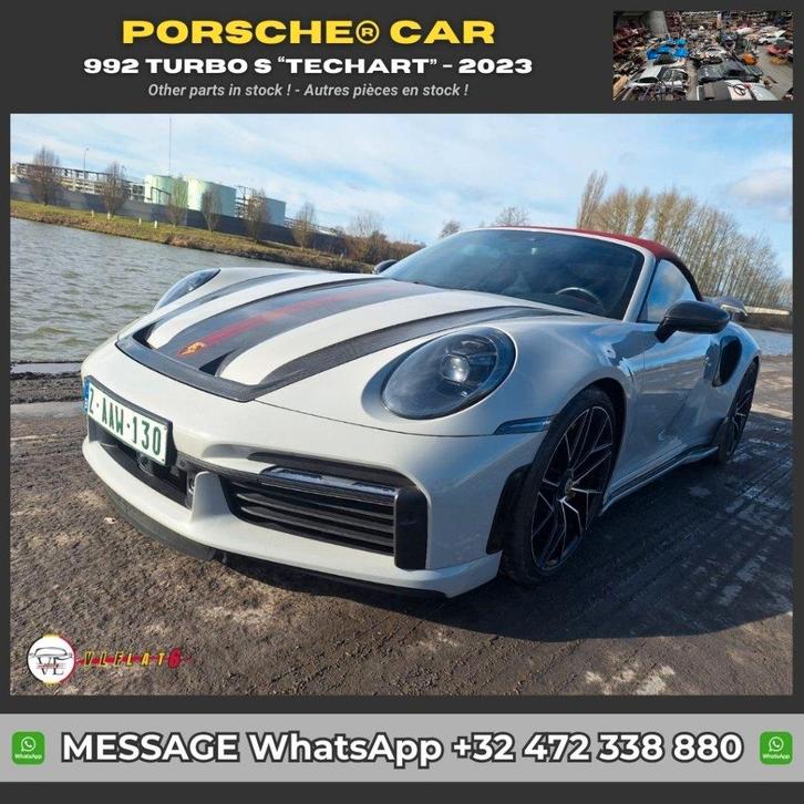 Porsche 992 Turbo S Cabriolet "Techart" - 2020, Autos, Porsche, Particulier, Achat, Essence, Euro 6, Cabriolet, 2 portes, Automatique