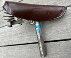 Vintage lederen zadel Mertens, Fietsen en Brommers, Ophalen of Verzenden, Gebruikt, Oldtimer, Zadel