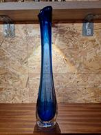 Grand vase murano bleu, Maison & Meubles, Enlèvement, Comme neuf, Bleu