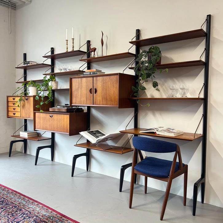 Vintage XL wandmeubel •Louis van Teeffelen•, Huis en Inrichting, Kasten | Boekenkasten, Gebruikt, Ophalen of Verzenden