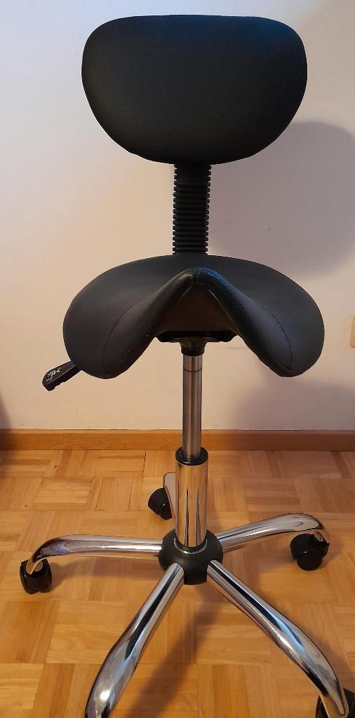 Ergonomische bureaustoel / zadelkruk, Maison & Meubles, Chaises de bureau, Comme neuf, Tabouret de bureau, Noir, Ergonomique, Enlèvement