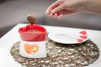 Chocoladefondue – hartvormig ROOD, Ophalen of Verzenden, Nieuw, Overige materialen, Los bestek