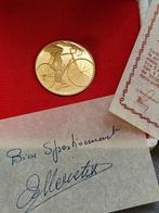 Superbe Medaille Eddy Merckx / Or 18 K/ Certificat/10.14 Gr, Enlèvement ou Envoi, Monnaie en vrac, Or, Or