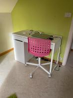 Bureau en stoel in zeer goede staat, Ophalen, Met wielen, Gebruikt, Bureau