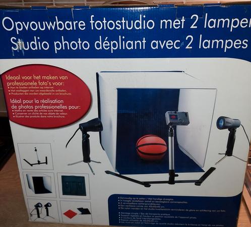 Opvouwbare fotostudio met 2 lampen., Audio, Tv en Foto, Fotografie | Fotostudio en Toebehoren, Nieuw, Ophalen