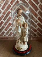 Beeld van Sint Jozef met kind onder stolp, Antiquités & Art, Antiquités | Objets religieux, Enlèvement ou Envoi