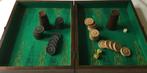 Backgammon in houten koffer Vintage., Hobby & Loisirs créatifs, Jeux de société | Jeux de plateau, 1 ou 2 joueurs, Enlèvement