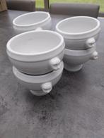 6 witte soepkommen, Enlèvement, Utilisé, Autres styles, Récipient(s)