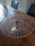 Présentoir à gâteaux en cristal en verre fumé des années 193, Enlèvement ou Envoi
