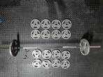 Nieuwe halterstang met 60 kg gewichten, Ophalen, Zo goed als nieuw