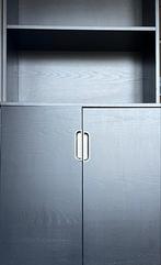 Donkerbruine bureaukast (IKEA), 50 tot 100 cm, Minder dan 25 cm, Zo goed als nieuw, Meerdere deuren