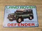 Metalen plaat Land Rover defender, Collections, Marques & Objets publicitaires, Enlèvement