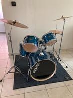 Drumstel Tama Imperialstar Hairline blue, Muziek en Instrumenten, Drumstellen en Slagwerk, Ophalen, Gebruikt, Tama