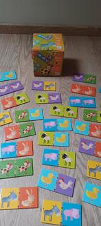 Domino Boerderij 2 in 1 - Djeco - 3+, Ophalen of Verzenden, Zo goed als nieuw