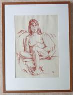 MONOGRAM P.V. / NAAKTE VROUW / ORIGINEEL WERK / 83x63cm KAD, Enlèvement