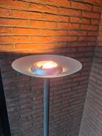 ***Lampadaire vintage droit en metal gris + ampoule***, Vintage, Comme neuf, Métal, 150 à 200 cm