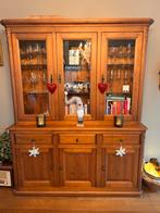 Landelijke (grenen) vitrinekast H198xB158xD46, Huis en Inrichting, Kasten | Buffetkasten, Ophalen, Zo goed als nieuw