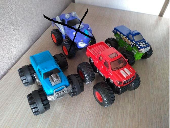 ☼ set monstertrucks, Kinderen en Baby's, Speelgoed |Speelgoedvoertuigen, Gebruikt, Ophalen of Verzenden