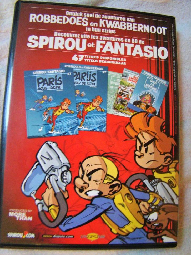 dvd Robbedoes - de mycomousse missie + de spooktempel, Cd's en Dvd's, Dvd's | Tekenfilms en Animatie, Zo goed als nieuw, Tekenfilm