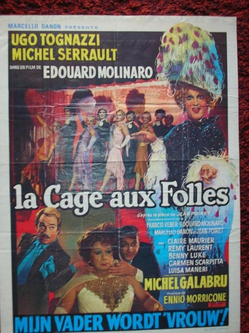 Affichette , belge,  originale "LA CAGE AUX FOLLES ", Verzamelen, Posters, Gebruikt, Ophalen