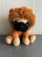 Knuffel mopshond in leeuwenkostuum - 22 cm, Enlèvement ou Envoi, Chien