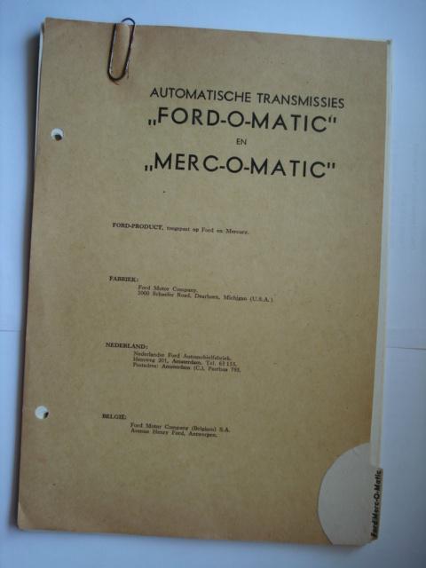 Ford/Mercury Ford-o-matic/Merc-o-matic Instructieboekje voor, Auto diversen, Handleidingen en Instructieboekjes, Verzenden