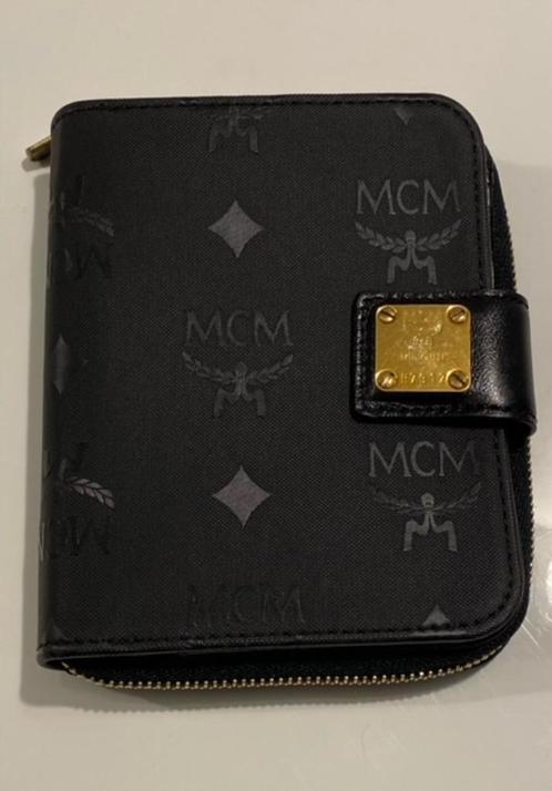MCM zwarte portefeuille, Bijoux, Sacs & Beauté, Porte-monnaie & Portefeuilles, Neuf, Autres marques, Noir, Enlèvement ou Envoi