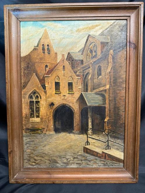Olieverf op paneel, Antiek en Kunst, Kunst | Schilderijen | Klassiek, Ophalen of Verzenden