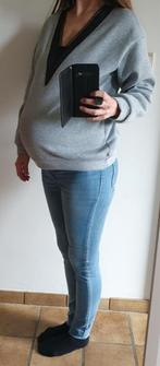 Grijze comfy trui als zwangerschapstrui gedragen, maat 38, Kleding | Dames, Zwangerschapskleding, Maat 38/40 (M), Trui of Vest