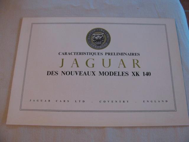   125 Jaguar XK 140 folder 1954, Boeken, Auto's | Folders en Tijdschriften, Ophalen of Verzenden