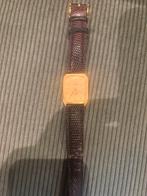 Gouden vergulde polshorloge Omega De Ville 1417 met leren, Handtassen en Accessoires, Ophalen, Polshorloge, Omega