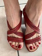 Sandalen Aerosoles 38 1/2 wijnrood kwaliteitsleer speciale h, Kleding | Dames, Schoenen, Ophalen of Verzenden