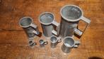 Tinnen bekers, volledige set van 7, Antiek en Kunst, Ophalen