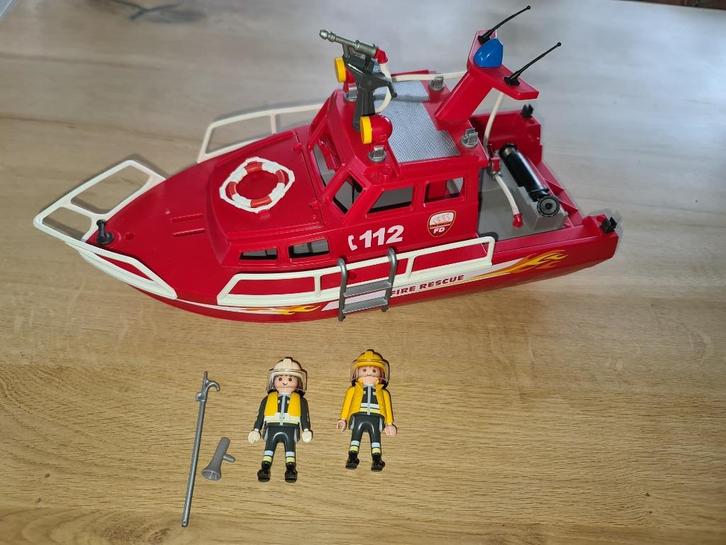 Playmobil Brandweer Boot, Kinderen en Baby's, Speelgoed | Playmobil, Gebruikt, Complete set, Ophalen