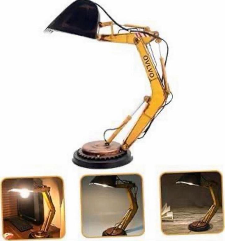 Graafmachine robot arm bureau-lamp volvo led-usb lampje, Kinderen en Baby's, Kinderkamer | Inrichting en Decoratie, Nieuw, Lamp