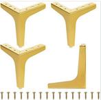Set van 4 metalen meubelpoten, 10 cm, Antiek en Kunst, Ophalen of Verzenden