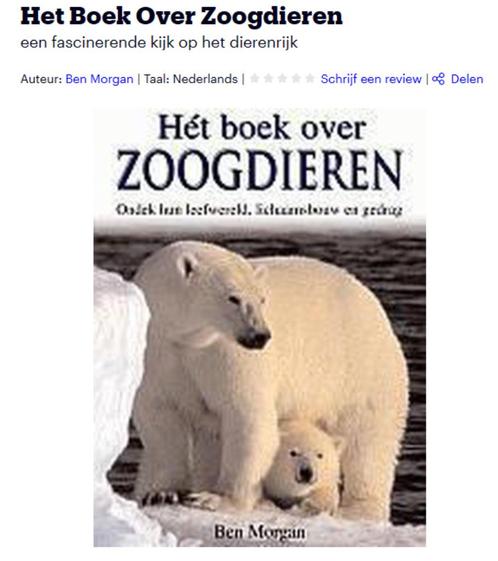 Het Boek Over Zoogdieren : Auteur: Ben Morgan nieuw, Boeken, Dieren en Huisdieren, Gelezen, Ophalen of Verzenden