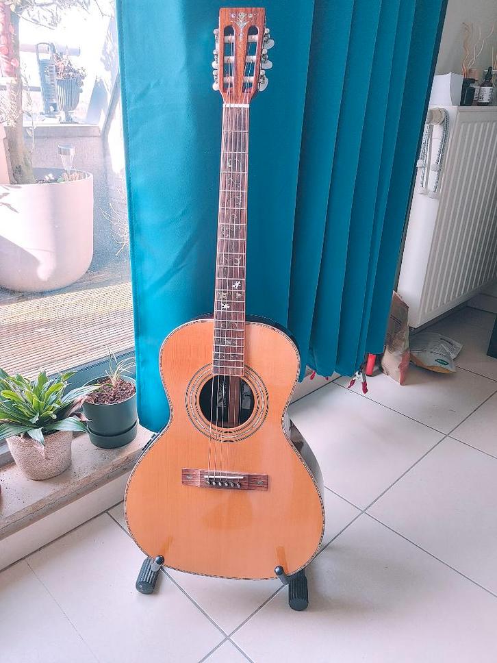 Parlor gitaar CLF-200 WN met Fishman piezo element, Musique & Instruments, Instruments à corde | Guitares | Acoustiques, Comme neuf