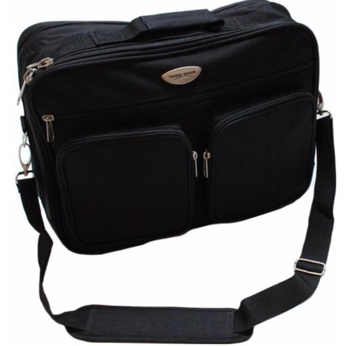 Laptop tas - reistas - zwart - nylon NIEUW, Computers en Software, Laptoptassen, Nieuw, Schoudertas, 17 inch of meer, Ophalen of Verzenden