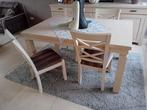 Tafel met stoelen, Ophalen, 100 tot 150 cm, Zo goed als nieuw, Vijf personen of meer