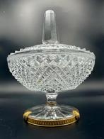 Val Saint Lambert - Kristallen Bonbonnière Vergulde Montuur, Antiek en Kunst, Ophalen of Verzenden