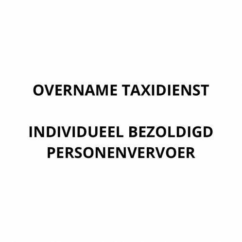 Overname taxidienst (individueel bezoldigd personenvervoer), Articles professionnels, Exploitations & Reprises