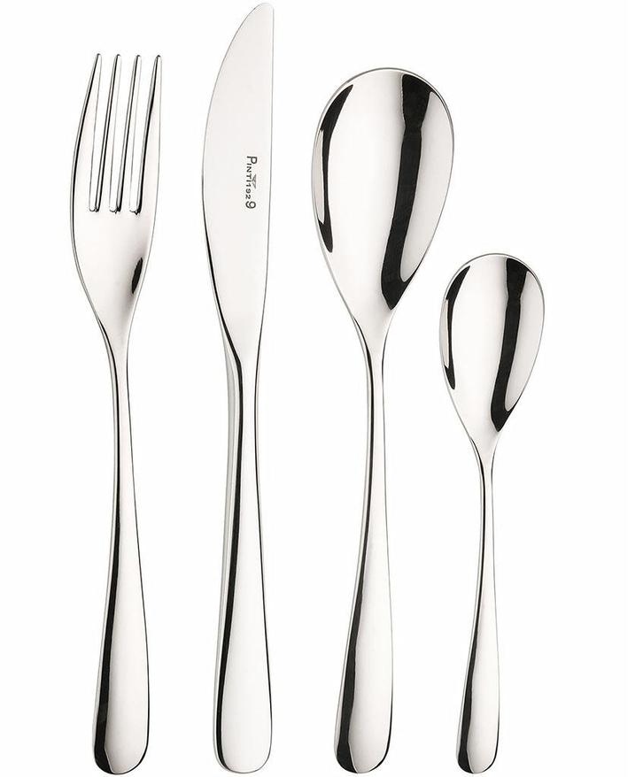 Pintinox 24-delige Bestekset in Inox 18/10 Swing, Huis en Inrichting, Keuken | Bestek, Nieuw, Bestekset, Inox of Chroom, Vaatwasserbestendig