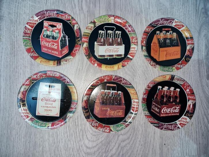 6 vintage reclame-onderzetters van Coca Cola, Verzamelen, Merken en Reclamevoorwerpen, Nieuw, Overige typen, Ophalen of Verzenden